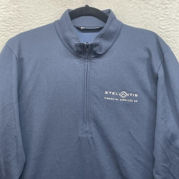 Travis Mathew Pullover Mens Large Blue 1/4 Zip Stellantis Logo Golf Performance - Picture 4 of 12